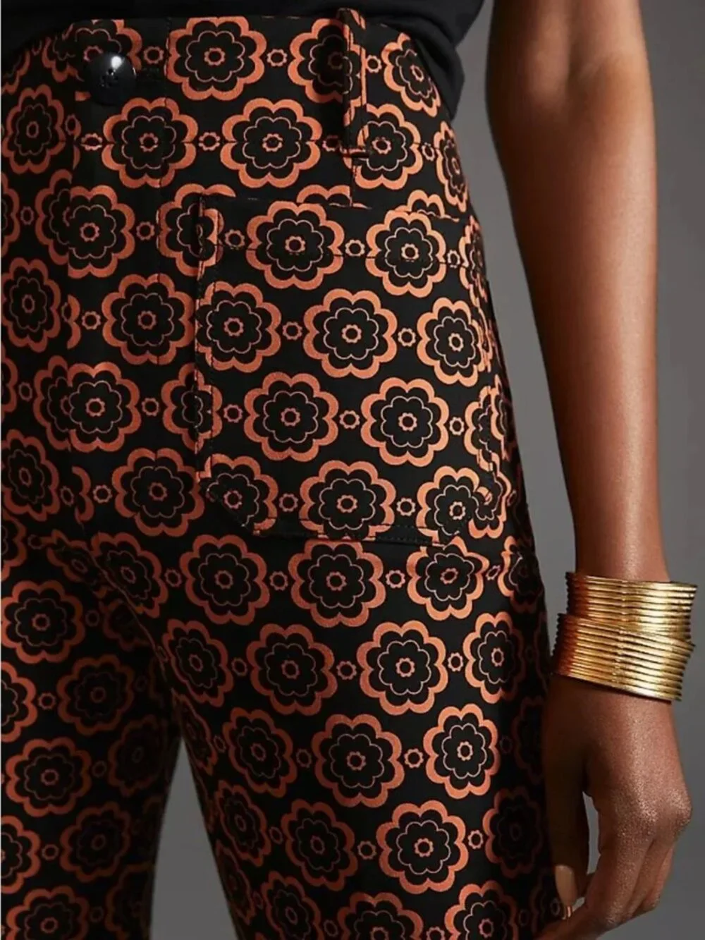 Anthropologie Maeve The Colette High-Rise Wide-Leg Retro Pants 34 - Picture 4 of 7